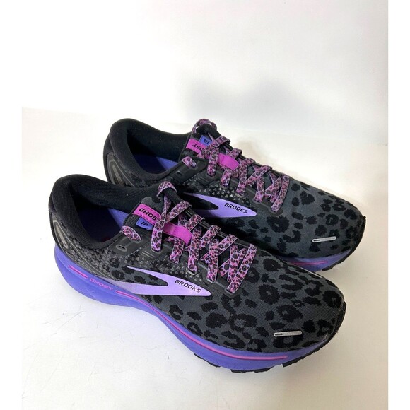 Brooks Ghost 14 Electric Cheetah Run Wild Black Purple Women’s Size 9 - Picture 1 of 12